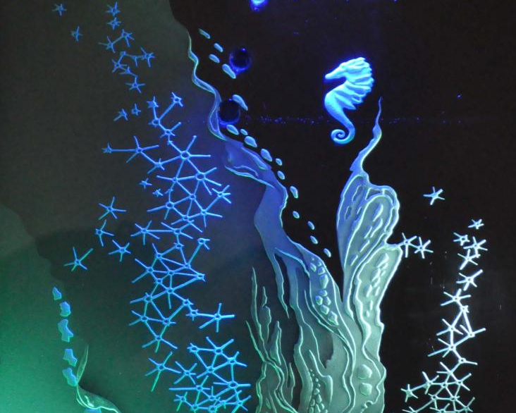 Витраж с подсветкой "Подводный мир"